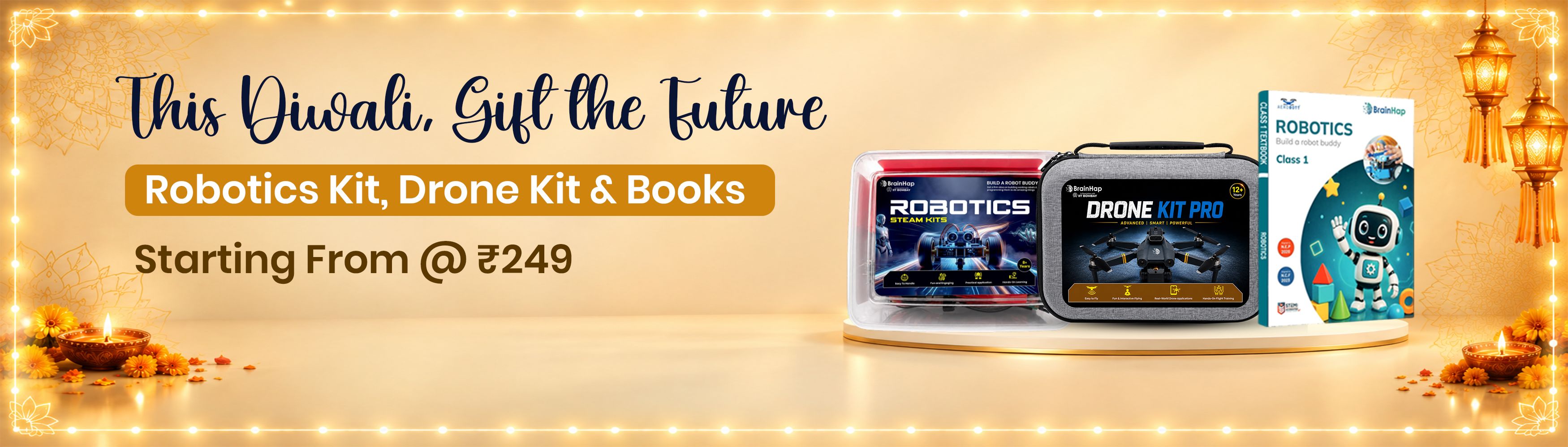 This Diwali, Gift the Future - Robotics Kit, Drone Kit & Books starting from ₹249